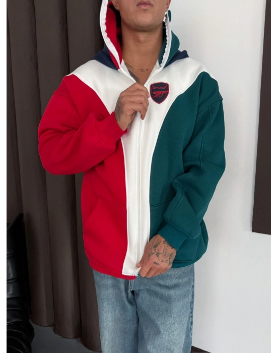 ARS MASKELİ PARÇALI KAPÜŞONLU HIRKA