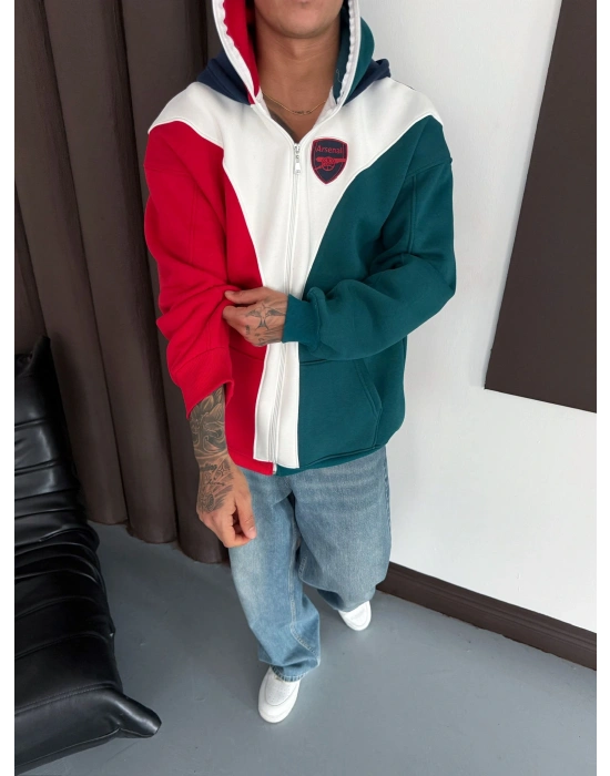 ARS MASKELİ PARÇALI KAPÜŞONLU HIRKA