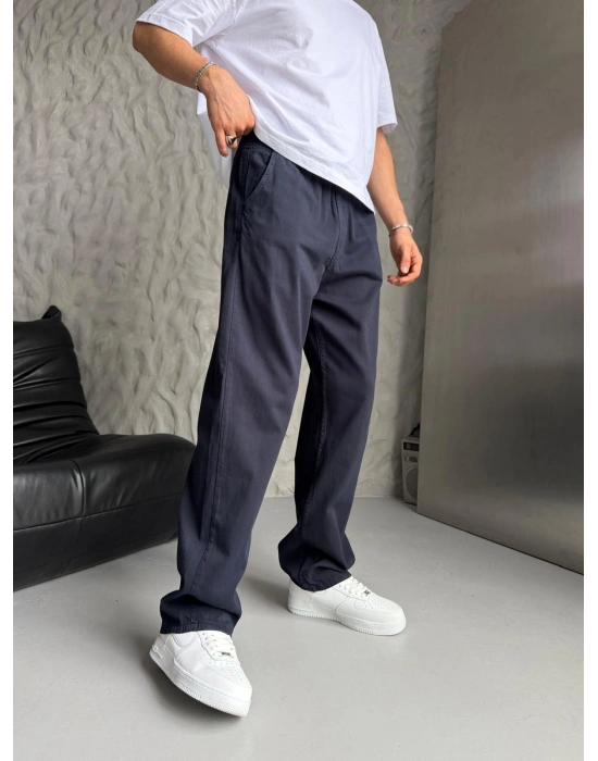 BAGGY İP BAĞLAMALI RAHAT KUMAŞ KOT PANTOLON LACİ