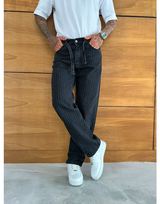 BAGGY KALIP KEMER DETAY TASARIM JEAN FÜME