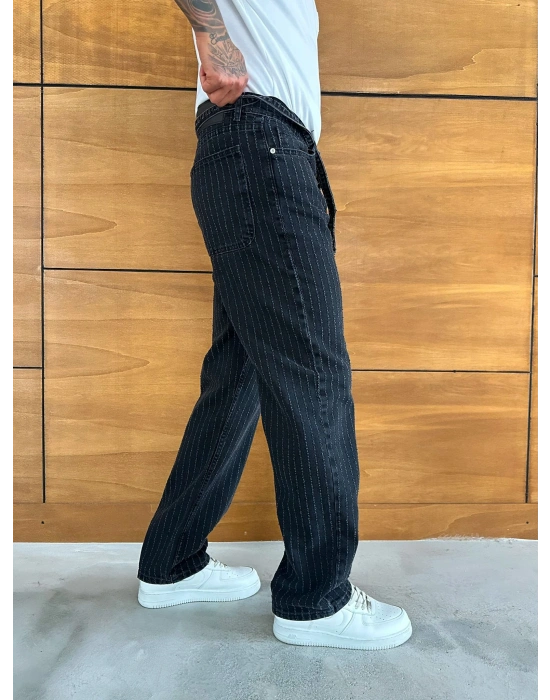 BAGGY KALIP KEMER DETAY TASARIM JEAN FÜME