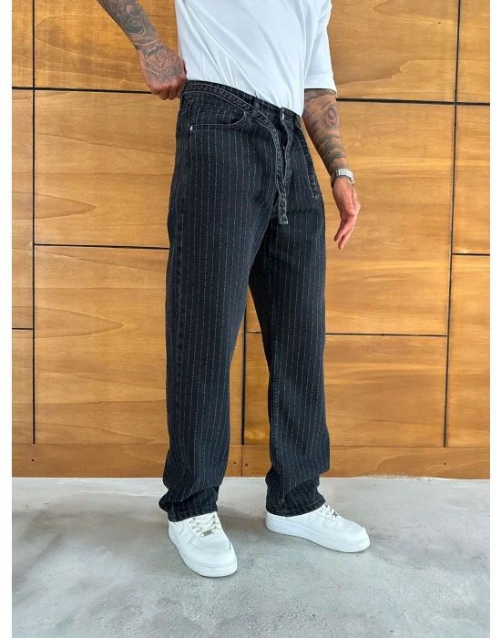 BAGGY KALIP KEMER DETAY TASARIM JEAN FÜME