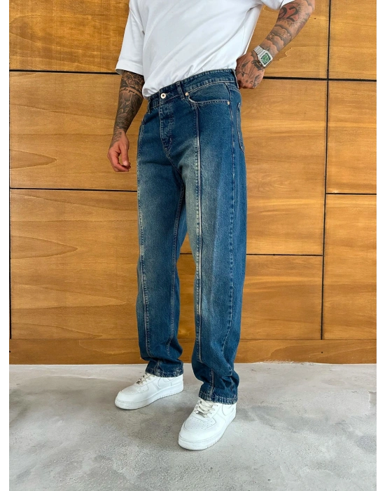 BAGGY KALIP ORTA DİKİŞ DETAY JEAN