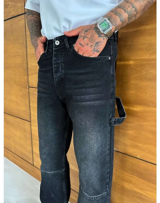 BAGGY KALIP PAÇA FERMUARLI JEAN FÜME