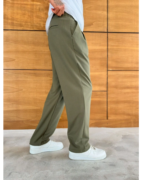 BAGGY KALIP WELL PİLELİ PANTOLON HAKİ