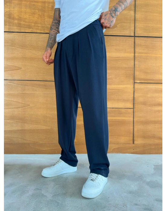 BAGGY KALIP WELL PİLELİ PANTOLON LACİ