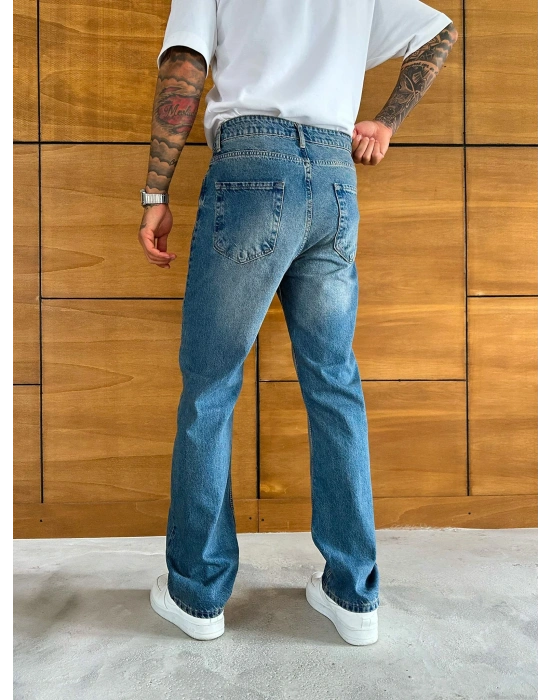 BAGGY KALIP YIKAMALI JEAN MAVİ
