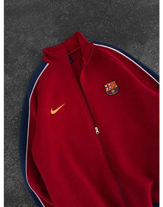 BARCA 3 İPLİK PAMUKLU KUMAŞ OVERSİZE HIRKA KIRMIZI
