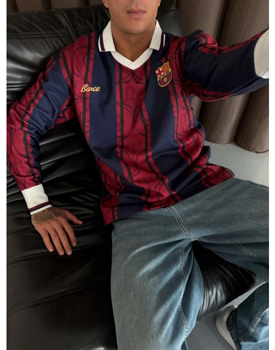 BARCA ŞERİTLİ OVERSİZE FORMA SWEAT