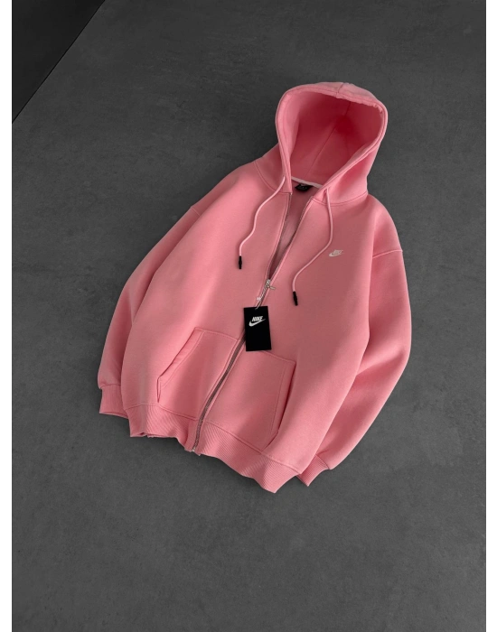 BASİC NK 3 İPLİK PAMUKLU HIRKA PEMBE