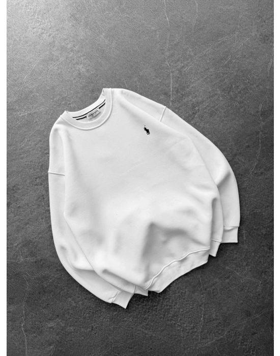 BASIC PL 3 İPLİK PAMUKLU SWEAT BEYAZ