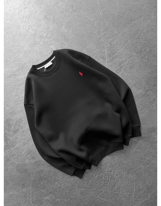 BASIC PL 3 İPLİK PAMUKLU SWEAT SİYAH