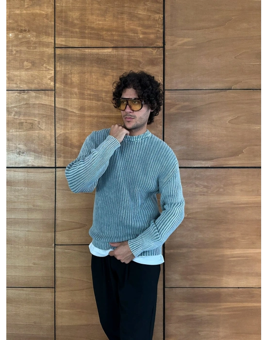 BASİC YIKAMALI MRCH TRİKO MAVİ