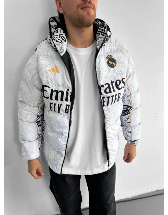 BASKI DETAY ŞİŞME REAL KAPÜŞONLU MONT