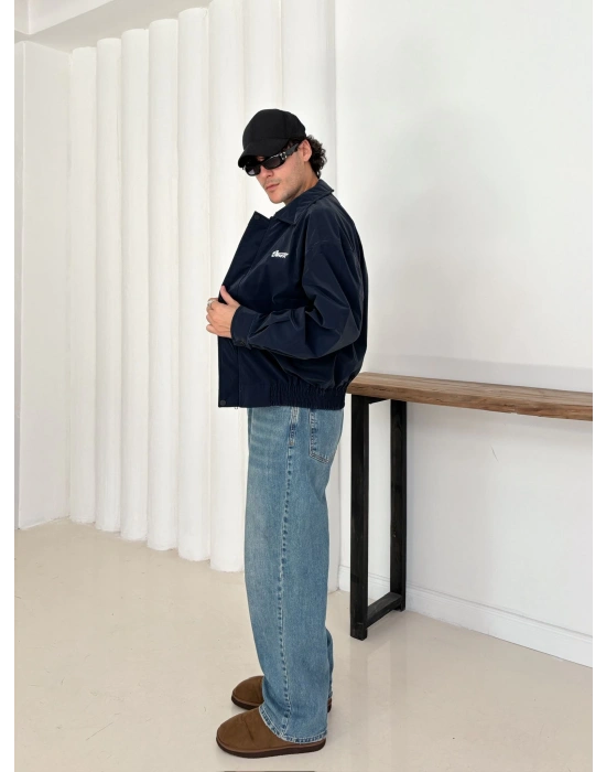 CARBON KUMAŞ STWD CROP CEKET LACİVERT