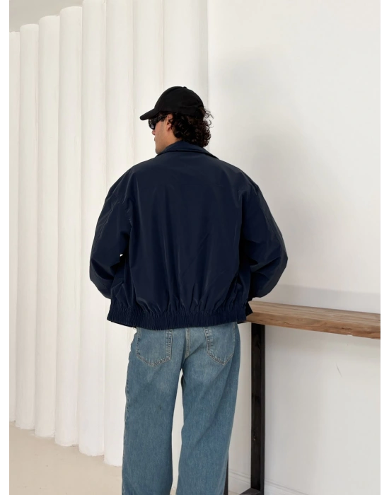 CARBON KUMAŞ STWD CROP CEKET LACİVERT