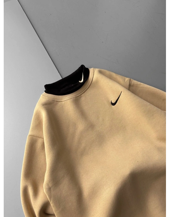 BOYUNLUK DETAY NK OVERSİZE SWEAT KREM