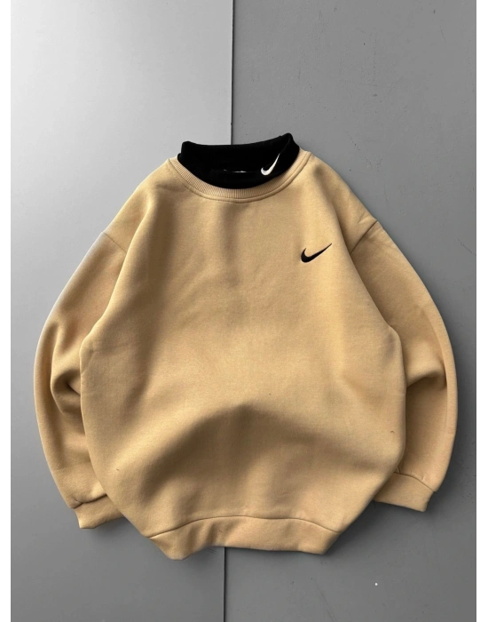 BOYUNLUK DETAY NK OVERSİZE SWEAT KREM