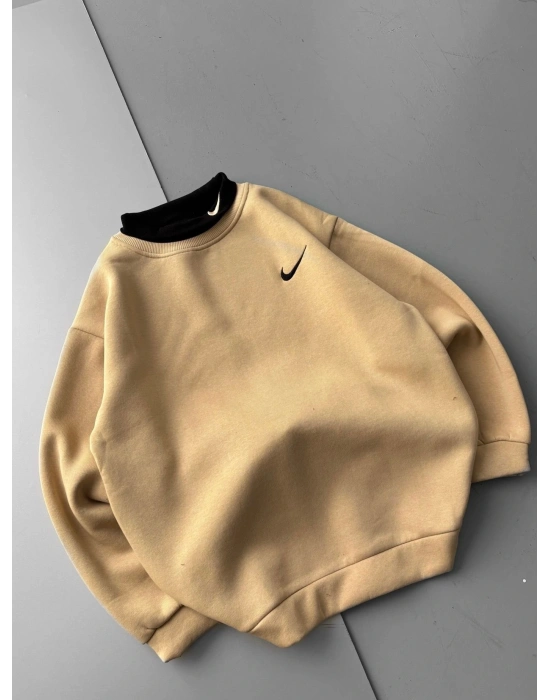 BOYUNLUK DETAY NK OVERSİZE SWEAT KREM