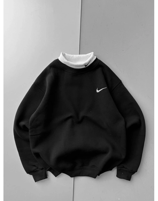 BOYUNLUK DETAY NK OVERSİZE SWEAT SİYAH