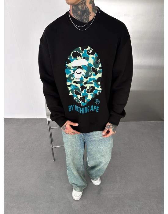 BP APE 3 İPLİK ŞARDONLU SWEAT SİYAH