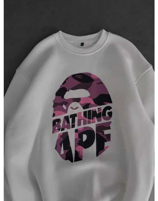 BP BATHİNG 3 İPLİK ŞARDONLU SWEAT BEYAZ