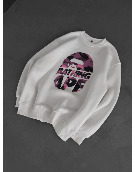 BP BATHİNG 3 İPLİK ŞARDONLU SWEAT BEYAZ