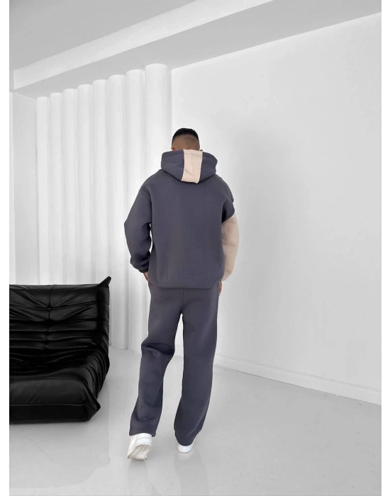 YAN ŞERİT ÇİFT RENK DETAY 3 İPLİK EŞOFMAN TAKIMI