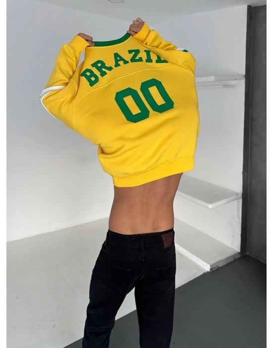 BRAZİL PARÇALI 3 İPLİK SWEAT