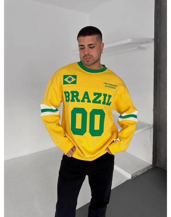 BRAZİL PARÇALI 3 İPLİK SWEAT