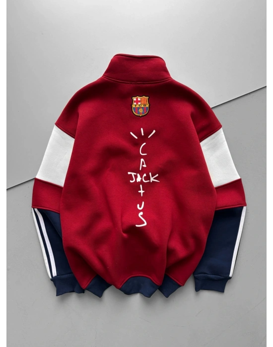 BRC YARIM FERMUAR BARCIA SWEAT KIRMIZI