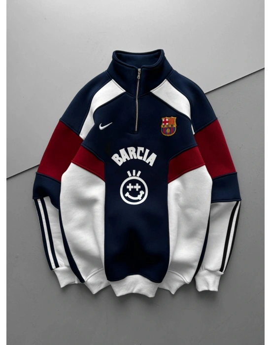 BRC YARIM FERMUAR BARCIA SWEAT LACİVERT