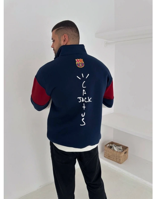 BRC YARIM FERMUAR BARCIA SWEAT LACİVERT