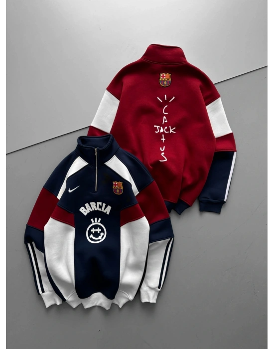 BRC YARIM FERMUAR BARCIA SWEAT LACİVERT