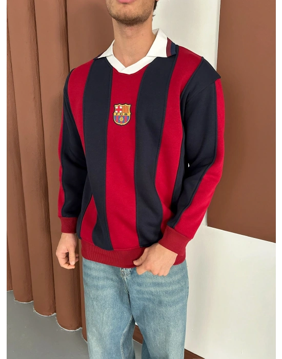 BRCA POLO YAKA KALIN ŞERİT OVERSİZE SWEAT