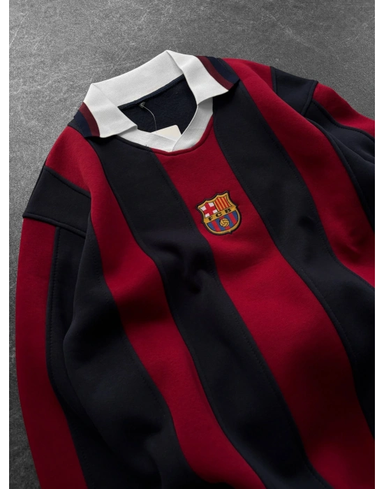 BRCA POLO YAKA KALIN ŞERİT OVERSİZE SWEAT