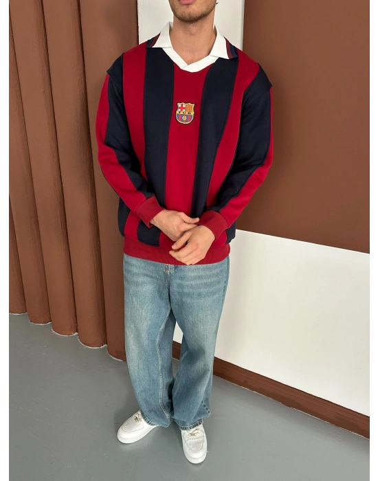 BRCA POLO YAKA KALIN ŞERİT OVERSİZE SWEAT