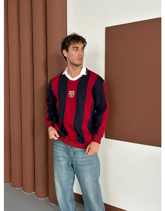 BRCA POLO YAKA KALIN ŞERİT OVERSİZE SWEAT