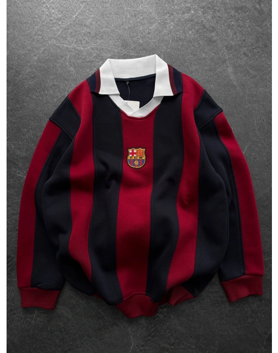 BRCA POLO YAKA KALIN ŞERİT OVERSİZE SWEAT