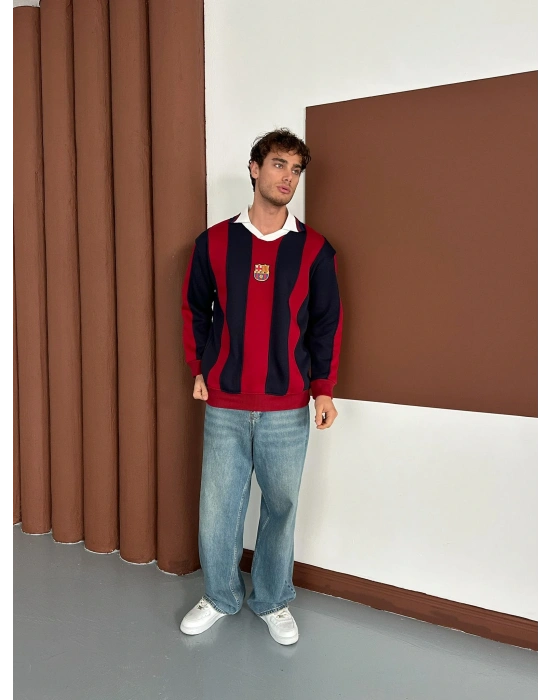 BRCA POLO YAKA KALIN ŞERİT OVERSİZE SWEAT