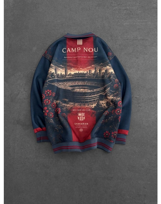 CAMP NOU 3 İPLİK PAMUKLU YAKALI SWEAT