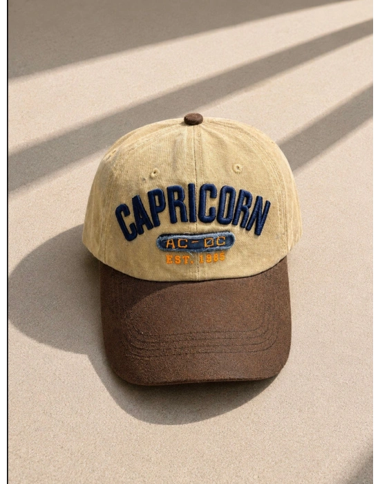CAPRİCORN YIKAMALI ŞAPKA SARI