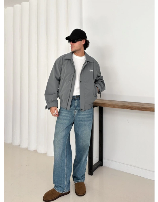 CARBON KUMAŞ STWD CROP CEKET GRİ