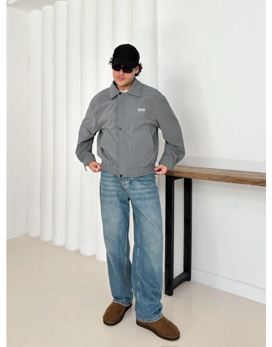 CARBON KUMAŞ STWD CROP CEKET GRİ