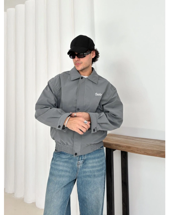 CARBON KUMAŞ STWD CROP CEKET GRİ