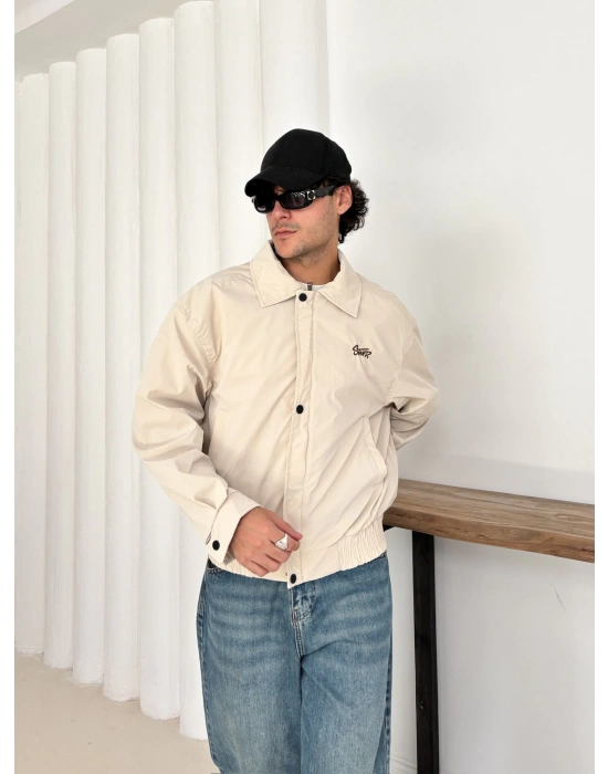 CARBON KUMAŞ STWD CROP CEKET KREM