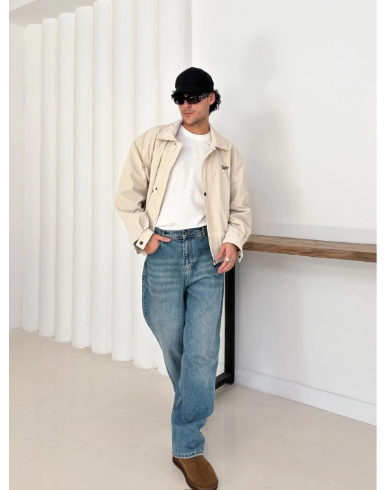 CARBON KUMAŞ STWD CROP CEKET KREM