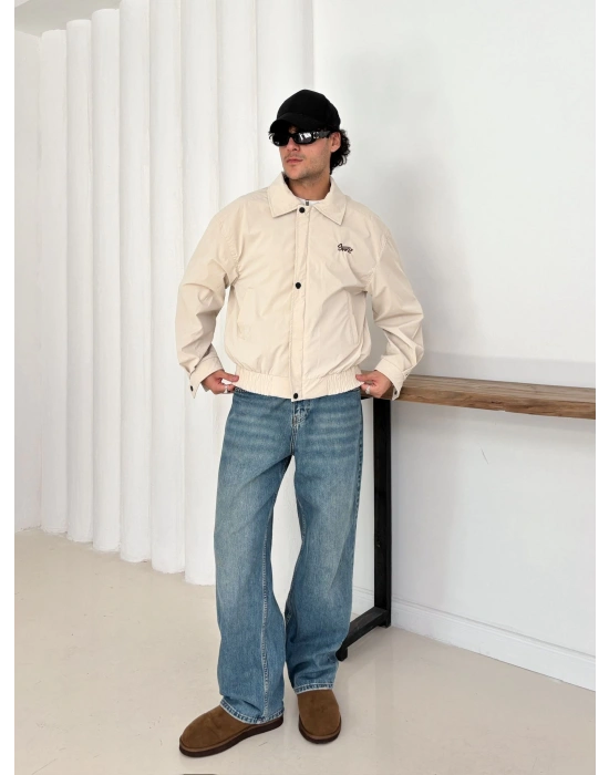 CARBON KUMAŞ STWD CROP CEKET KREM