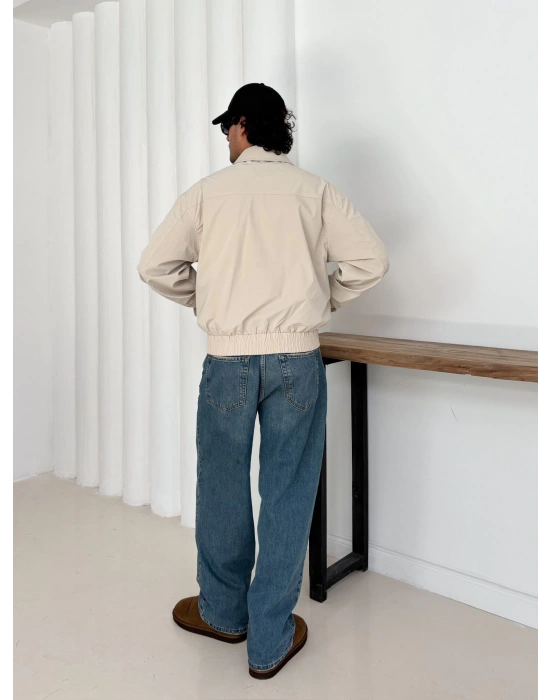 CARBON KUMAŞ STWD CROP CEKET KREM