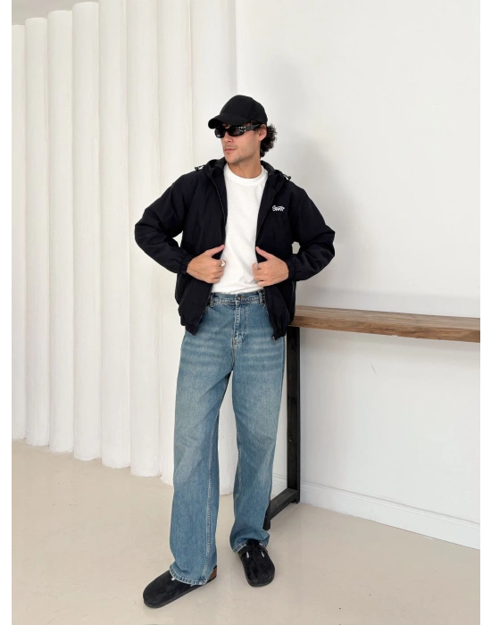 CARBON KUMAŞ STWD CROP CEKET SİYAH